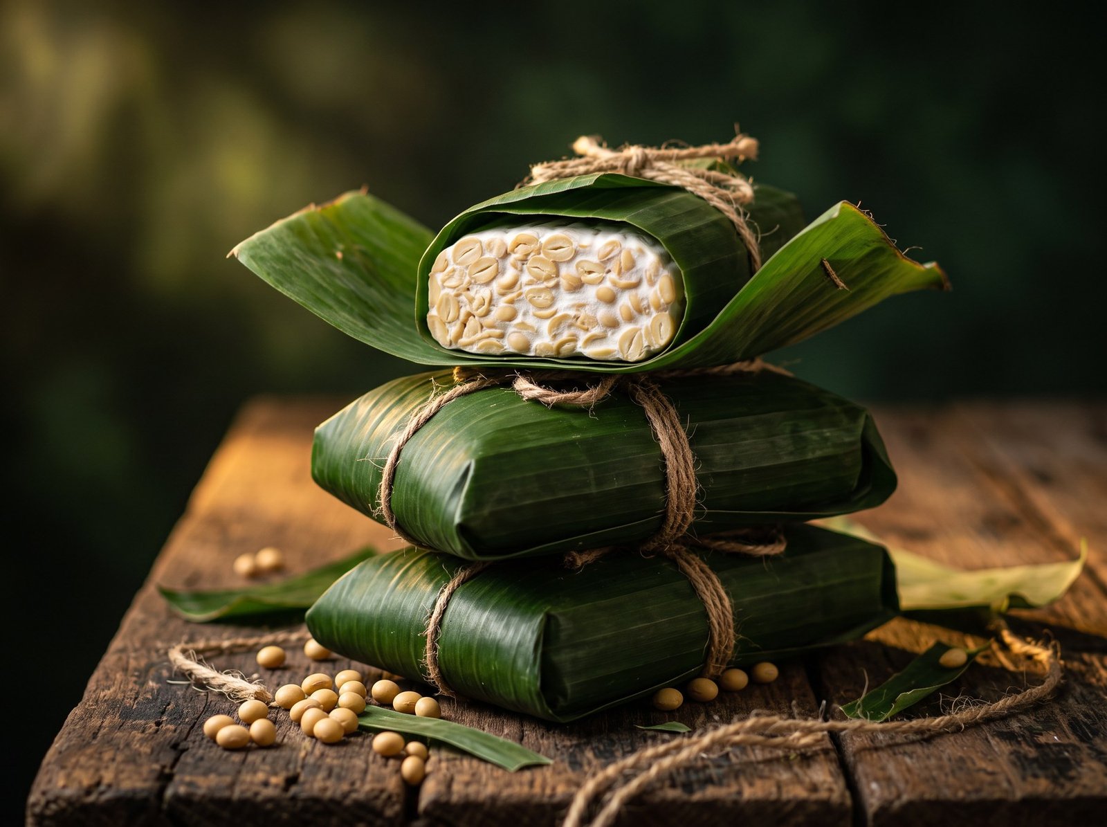 Tempe dibungkus daun pisang